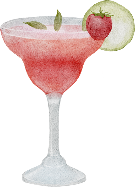 Strawberry Daiquiri Glass 